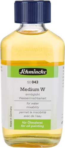 Vista 4 de Schmincke - Medio W, 2.0 fl oz, 50043025, líquido, hace que los colores al óleo se mezclen en agua, aumenta el brillo y la transparencia, inodoro