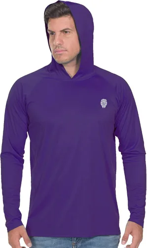 Vista 28 de Camisa de pesca para hombres de manga larga, con protección solar SPF 50+ UV, camiseta tipo sudadera Negro