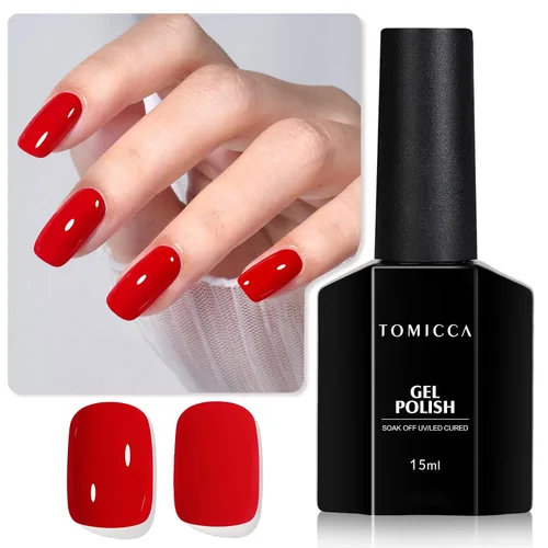 Vista 10 de TOMICCA Esmalte de uñas de gel marrón café, 0.5 onzas líquidas, esmalte de uñas de secado con LED UV para arte de uñas, manicura en casa, otoño e