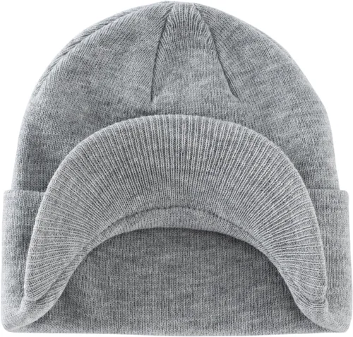 Vista 71 de Home Prefer - Gorro de invierno para hombre con visera, cálida y doble punto.