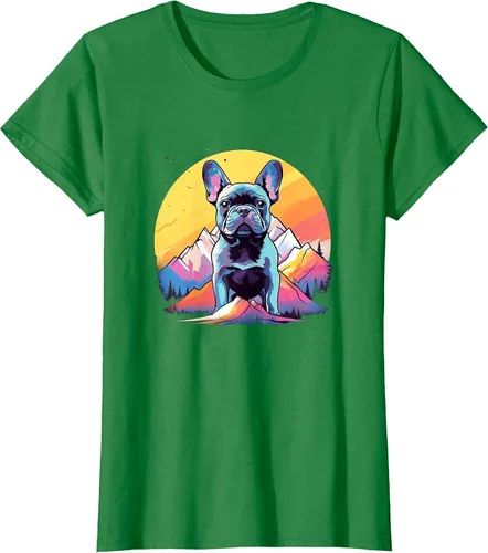 Vista 49 de French Bulldog Dog Men Women Kids T-Shirt Asphalt Grey