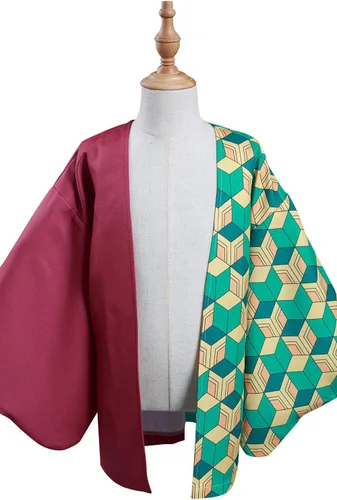 Vista 3 de Kimetsu Tanjirou Nezuko Giyuu Capa Capa Cosplay Kimono Cardigan Top Chaqueta