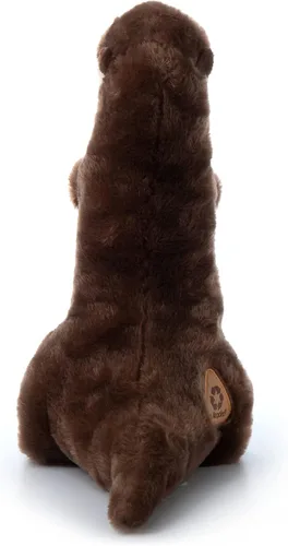 Vista 4 de The Petting Zoo Animal de peluche de nutria de río, regalos para niños, animales salvajes del zoológico Onez, juguete de peluche de nutria de río