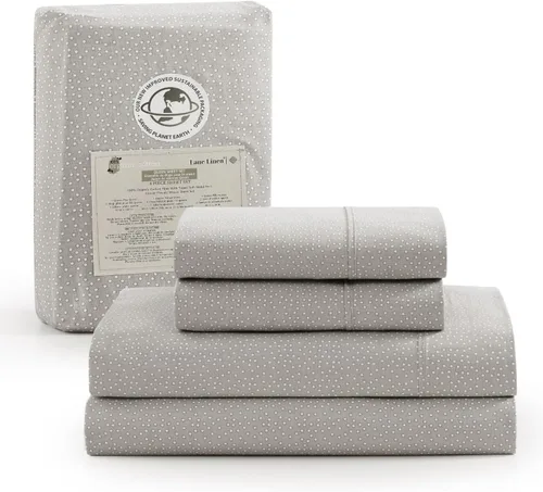 Vista 60 de LANE LINEN - Juego de 2 sábanas de fibras largas 100 % algodón orgánico, percal de fibras largas, ultrasuave y transpirable, para colchones de hasta