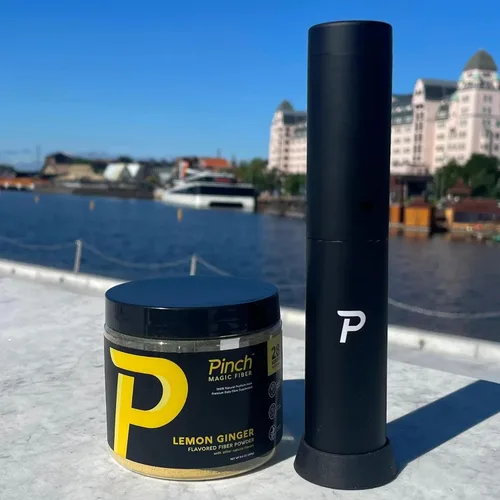 Vista 5 de Pinch Paquete de fibra mágica y mezclador Suplemento de fibra prebiótica para la salud intestinal Polvo de cáscara de psyllium, Keto, vegano