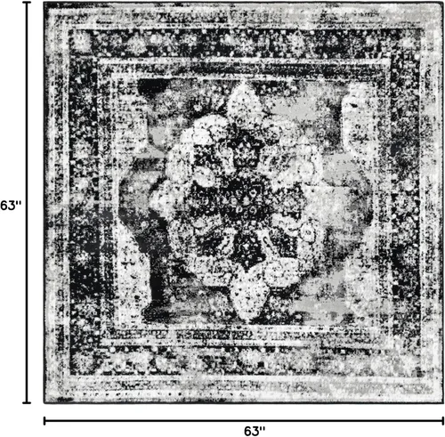 Vista 330 de Unique Loom Sofia Collection - Alfombra de área - Salle Garnier (3' 3" x 5' 3" Rectángulo, Turquesa/Azul)