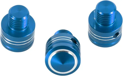 Vista 13 de Tornillos para espejo de motocicleta M10x1.25 de aluminio, 3 piezas en 1, juego universal para scooter, Street Bike Motocross, Cafe Racer (negro)