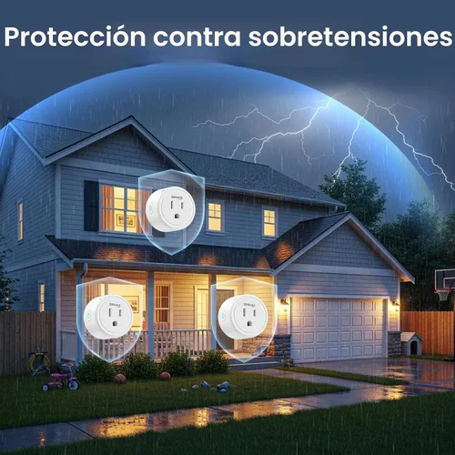Vista 4 de GHome Smart Mini enchufe Wi-Fi, toma Wi-Fi inteligente para el hogar compatible con Alexa, Google Home e IFTTT, no requiere concentrador