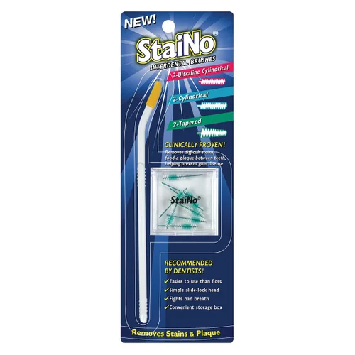 Vista 2 de Staino S316-6 Kit de iniciación de recambios de cepillos interdentales, 1 mango recargable, 8 cepillos microfinos surtidos