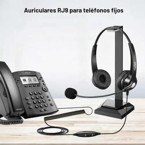 Vista 6 de Callez Auriculares de teléfono RJ9 con micrófono de cancelación de ruido