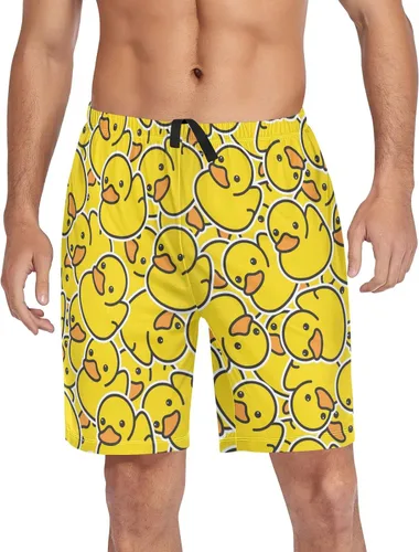 Vista 34 de Ollabaky Pantalones cortos de pijama para hombre Pjs partes inferiores pantalones cortos para dormir ropa de descanso pantalones de pijama
