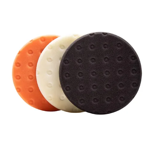 Vista 12 de Kit de almohadillas de espuma CCS de 3.5" (Set de 3) para corte ligero, pulido y acabado. Se ajusta a placa de apoyo de 3".