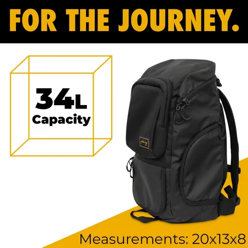 Vista 2 de Mochila dorada BJJ para Jiu Jitsu – Bolsa de deporte muy resistente con bolsillo impermeable de tejido de GI