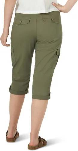 Vista 2 de Lee Pantalón capri tipo cargo de tiro medio flexible para mujer