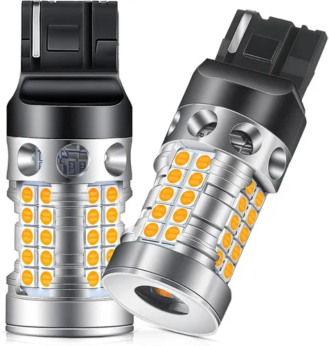 Vista 7 de Luz de señal de giro 1156 bombillas LED amarillo ámbar 2200K 4000LM extremadamente brillante CANBUS sin errores BA15S 7506 1156A 1003 1141 P21W