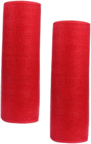 Vista 35 de YYCRAFT Paquete de 2 cintas de malla de polímero metálico de 6 pulgadas (total 20 yardas, verde manzana)