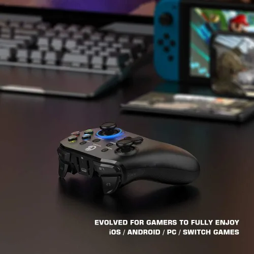 Vista 3 de GameSir Controlador de PC T4 Pro, controlador inalámbrico semitransparente para SwitchWindows PCiPhoneAndroid