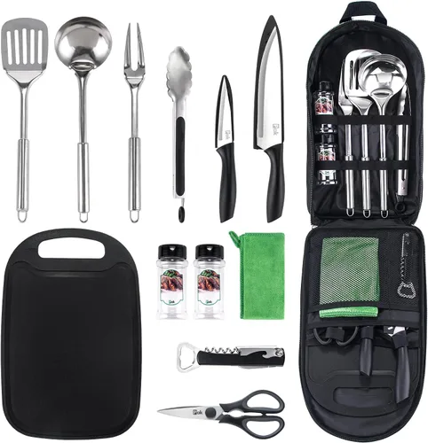 Vista 7 de Pak Camping utensilios de cocina, Camping Cookware, Camping Cookware, Camping utensilios de cocina, Camping utensilios de cocina, Camping utensilios