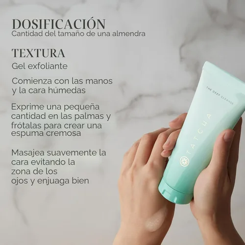 Vista 5 de TATCHA The Deep Cleanse Limpiador exfoliante profundo y suave, levanta la suciedad, minimiza el exceso de aceite, desatasca y aprieta los poros