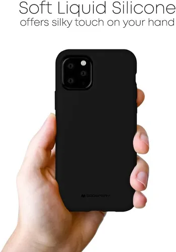 Vista 3 de GOOSPERY Funda de silicona líquida para Apple iPhone 11 Pro (5.8 pulgadas) Jelly Rubber Bumper Case con forro de microfibra suave (negro)