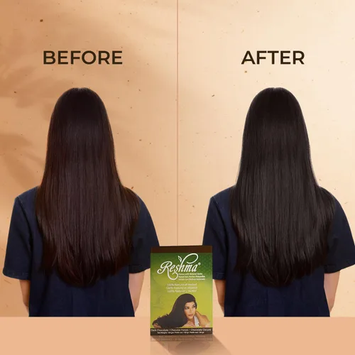 Vista 4 de Reshma Beauty Ayurvedic Henna Hair Color Blend – Henna & Indigo with Herbal Extracts – Natural Deep Brown/Dark Chocolate Hair Color for Gray