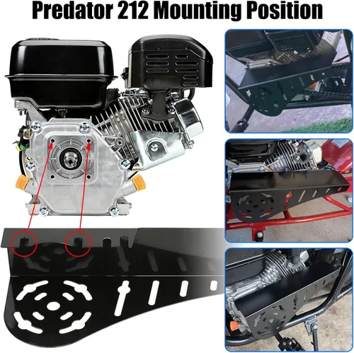 Vista 4 de YOXUFA Mini Protector de Cadena de Minimoto Cubierta de Embrague de Repuesto para Predator 212 196cc 224cc Coleman CT200U Baja Warrior MB200