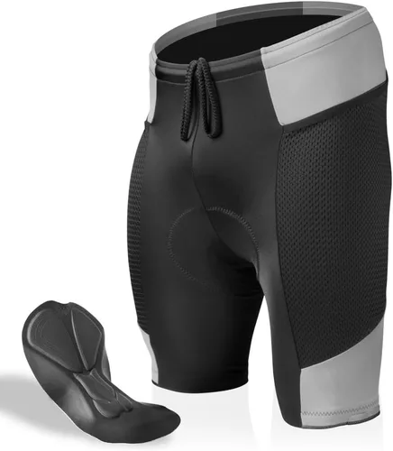 Vista 3 de Pantalones cortos de ciclismo acolchados Gel Touring para hombre Innovadores bolsillos de malla Fabricado en Estados Unidos