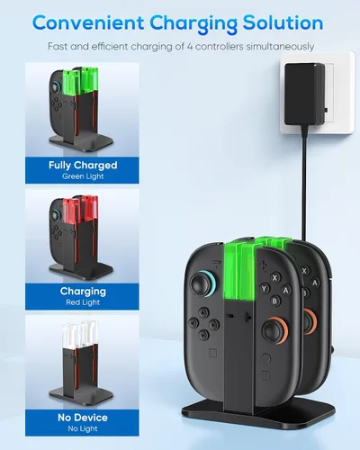 Vista 2 de FYOUNG Base de carga para controlador para Nintendo Switch 2 (2025) para Joy con 2, estación de carga para Joycon 2 accesorios de controlador