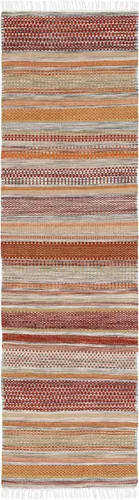 Vista 2 de SAFAVIEH Striped Kilim Collection STK311A - Alfombra de lana de tejido plano hecha a mano de 2 pies 3 pulgadas x 6 pies, color beige