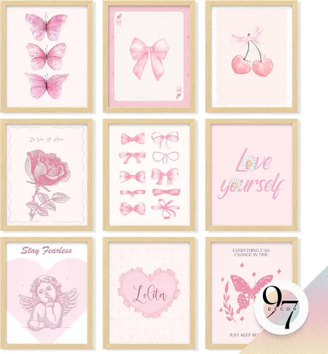 Vista 9 de 97 Decor Decoración de Habitación Estética Coqueta Rosa - Decoración de Pared Coqueta, Pósteres Coqueta Para Habitación Estética Kit de Collage Rosa