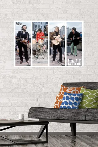 Vista 2 de The Beatles - Póster de pared Let It Be Bars, 22.37 x 34.00 pulgadas, paquete de póster y montaje