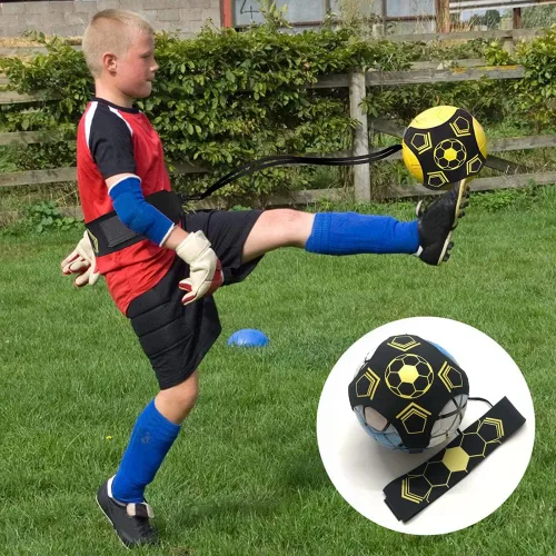 Vista 5 de Kaxich Entrenador de fútbol, cinturón de entrenamiento de fútbol ajustable, equipo de práctica de fútbol flexible para fútbol, voleibol, rugby
