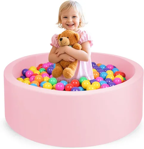 Vista 10 de Fosa de pelotas de espuma, 35" x 12" Fosas de pelotas para niños pequeños, Piscina de pelotas redonda suave para bebés y niños pequeños, Regalo