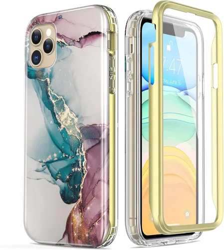Vista 7 de ESDOT - Funda para iPhone 12 Pro Max con protector de pantalla integrado, funda de grado militar con diseño de moda para mujeres y niñas, funda