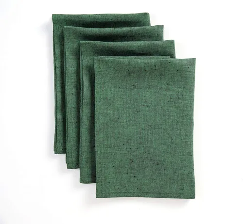Vista 58 de Solino Home Athena - Juego de 4 manteles individuales cuadrados de lino natural claro de 14 x 14 pulgadas, manteles individuales 100 % lino puro