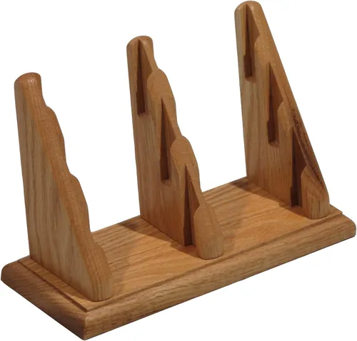 Vista 4 de Wooden Mallet Tarjetero para encimera de 9 bolsillos, roble medio