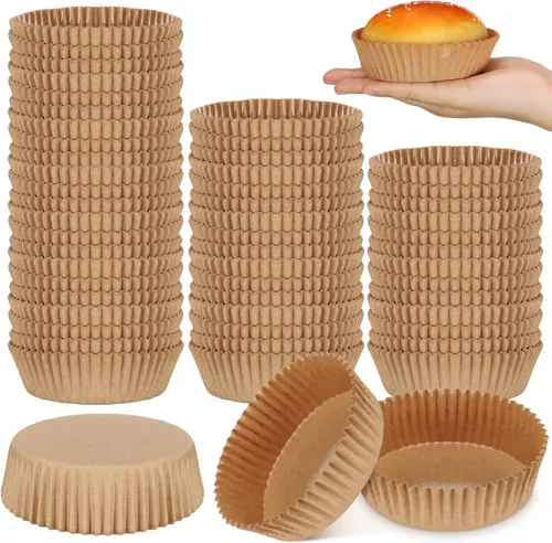 Vista 12 de Uiifan Moldes Desechables Redondos para Cupcakes, Moldes de Papel para Hornear, Envolturas de Cupcake, Papel para Cupcake Apto para Microondas