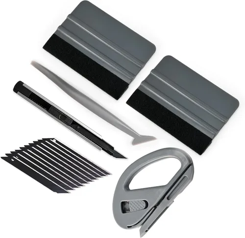 Vista 8 de Gomake Kit de herramientas de envoltura de vinilo, kit de envoltura de Azul