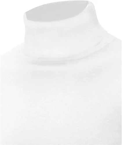 Vista 4 de Camisa básica casual ajustada para hombre, suéter de punto ligero de cuello alto