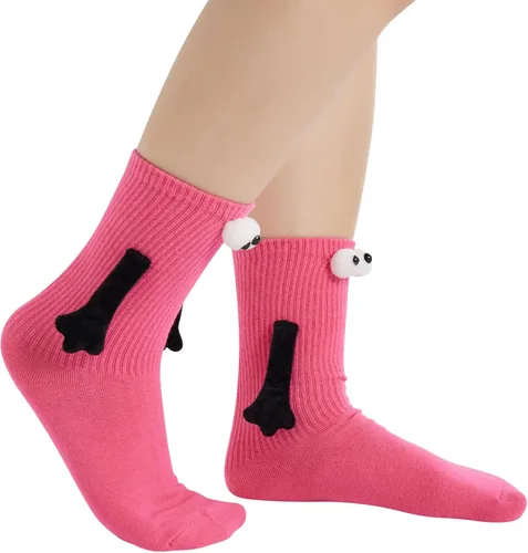 Vista 3 de Honganda Divertidos calcetines magnéticos de mano, calcetines de mano a mano para adultos, regalo de Navidad para parejas, amantes, familiares