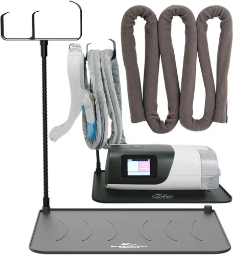 Vista 9 de Soporte de manguera CPAP para máscara y soporte colgador de tubo para mesita de noche CPAP - Suministros para estera CPAP para organizador de mesita