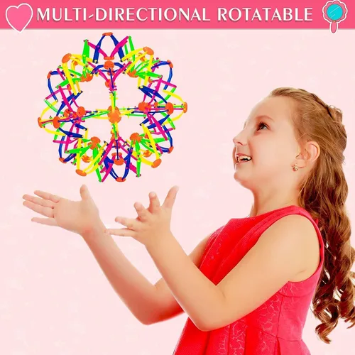 Vista 2 de 2 piezas de pelota inflable expandible de colores para respirar, pelota mágica expandible - juguetes antiestrés para aliviar la ansiedad - pelotas
