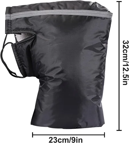 Vista 5 de Guantes de manillar de motocicleta, guantes de mano, guantes de invierno para ciclismo, calentadores de manos, resistentes al viento, impermeables