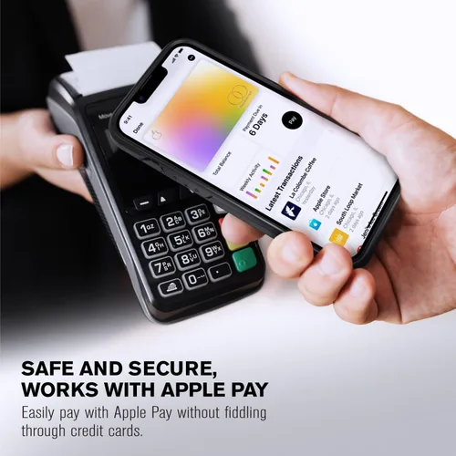 Vista 6 de VENA vCommute Funda tipo cartera compatible con Apple iPhone 14 (15.5 cm), funda de cuero con tapa plegable, tarjetero con función de soporte