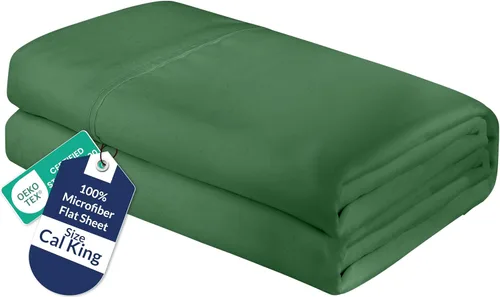 Vista 89 de Royale Linens Sábana Plana Individual – Sábanas Planas de Microfibra Cepillada Ultra Suave 1800 Solamente – Sin Arrugas y Resistentes a las Manchas