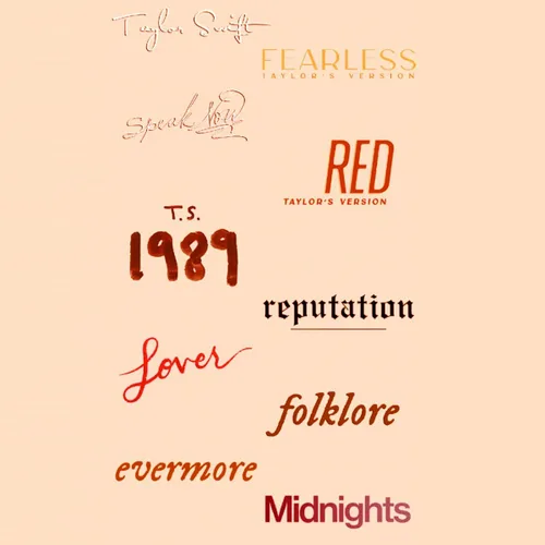 Vista 2 de COTATI Taylor Collar Swifties Álbum Amante de la música Media noche Eras Speaknow Fearless Todo demasiado bien Folklore Joyería Inspirada Fans