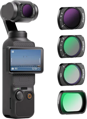 Vista 13 de Conjunto de Filtros con Efecto Magnético NEEWER Compatible con DJI OSMO Pocket 3 Combo de Accesorios para Creadores, Paquete de 4 Filtros 8X