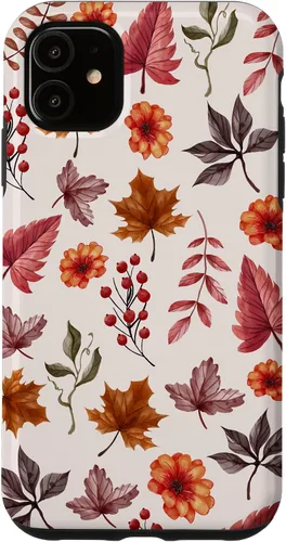 Vista 8 de Halloween Pattern Fall Leaves Pattern - Autumn Season Case for iPhone 17