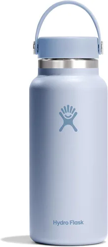 Vista 23 de Hydro Flask Botella de agua – Acero inoxidable aislado – Tapa flexible de boca ancha, antiderrames, a prueba de fugas y recargable en agave de 20