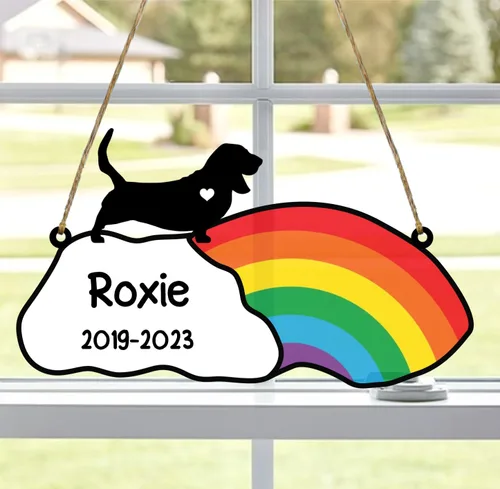 Vista 84 de LOVELYPOD Rainbow Bridge - Regalos conmemorativos para mascotas, regalos conmemorativos para perros afganos por pérdida de sabueso afgano, regalo